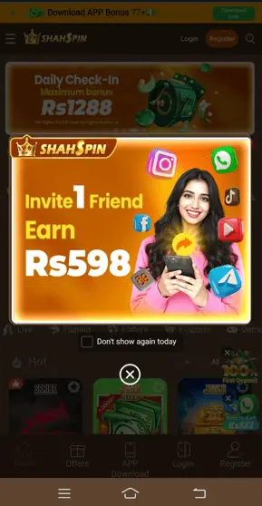 ShahSpin Game APK Invite and Earn Screenshot