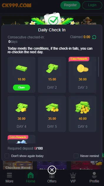 CK999 Game Real Earning App Free Download Daily Check in
