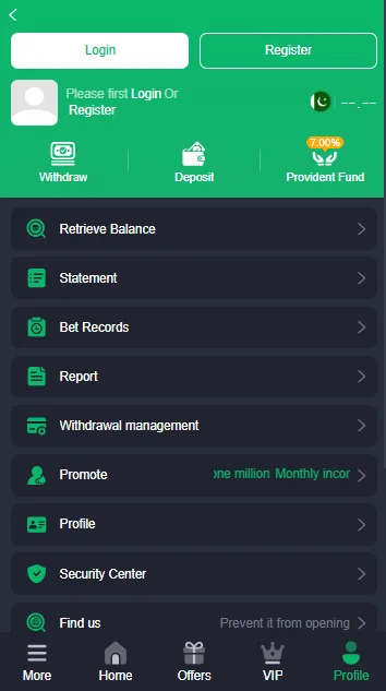 CK999 Game Real Earning App My Profile Screenshot