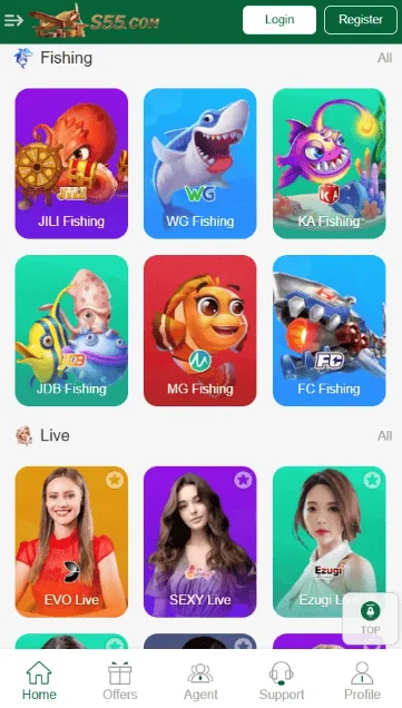 S55 Game Fishing Online Games