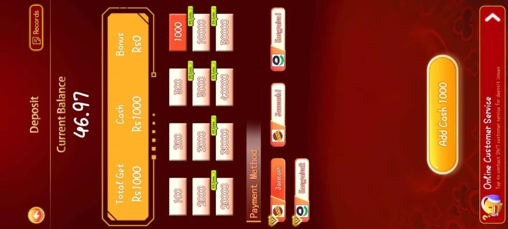 Teen Patti A2 Game Deposit Money